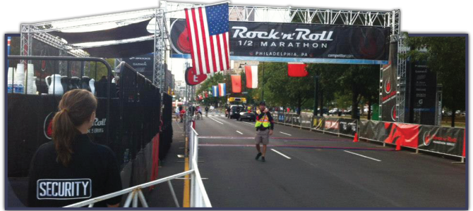 security guards at marathon race